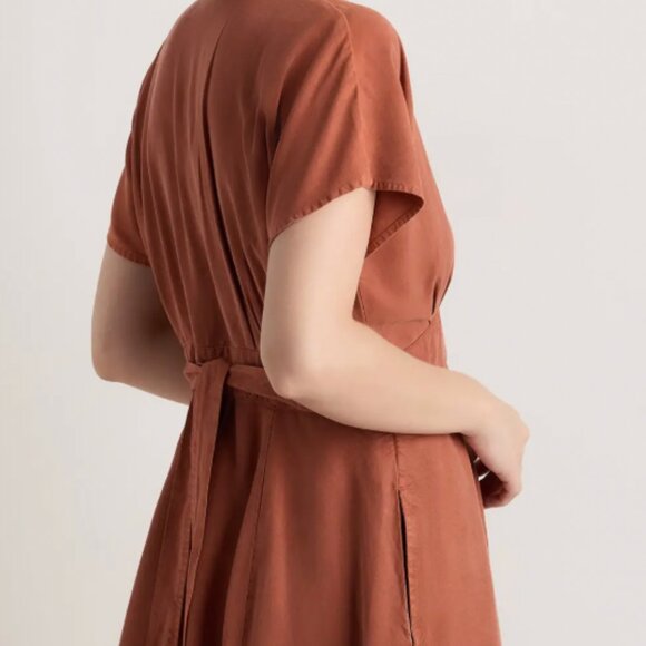 Quince Vintage Wash Tencel Button Front Dress XL NWT - Picture 2 of 3